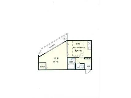 サンパレス21蛍池III(1DK/3階)の間取り写真