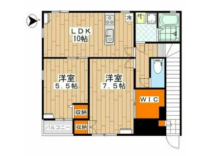 アネックス・ヴィラ(2LDK/2階)の間取り写真