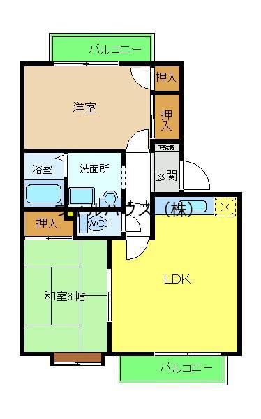 LESBONHEUR22(2LDK/1階)の間取り写真