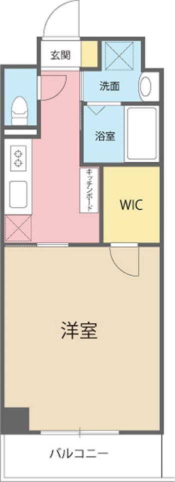 サングレース(1K/5階)の間取り写真
