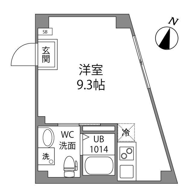 VARIE TAKENOTSUKA(ワンルーム/5階)の間取り写真