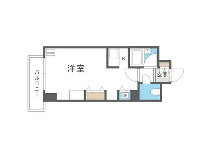 アブニール桑園(1K/2階)の間取り写真