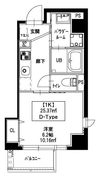 新宿御苑荘(1K/2階)の間取り写真