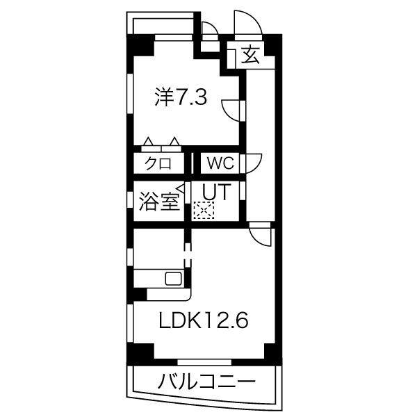プリミエールJYOJYO(1LDK/6階)の間取り写真