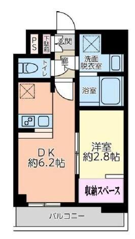 ドゥーエ浅草橋II(1DK/8階)の間取り写真