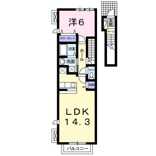 MS APARTMENT(1LDK/2階)の間取り写真