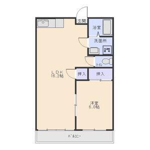 シーズンコート住吉(1LDK/3階)の間取り写真