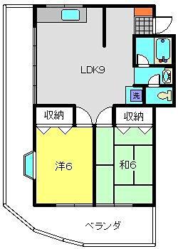 トパーズ・ハイツ(2LDK/2階)の間取り写真