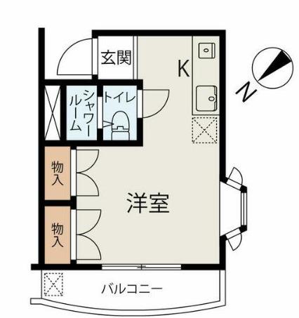 ダイアパレス京成大久保(ワンルーム/3階)の間取り写真