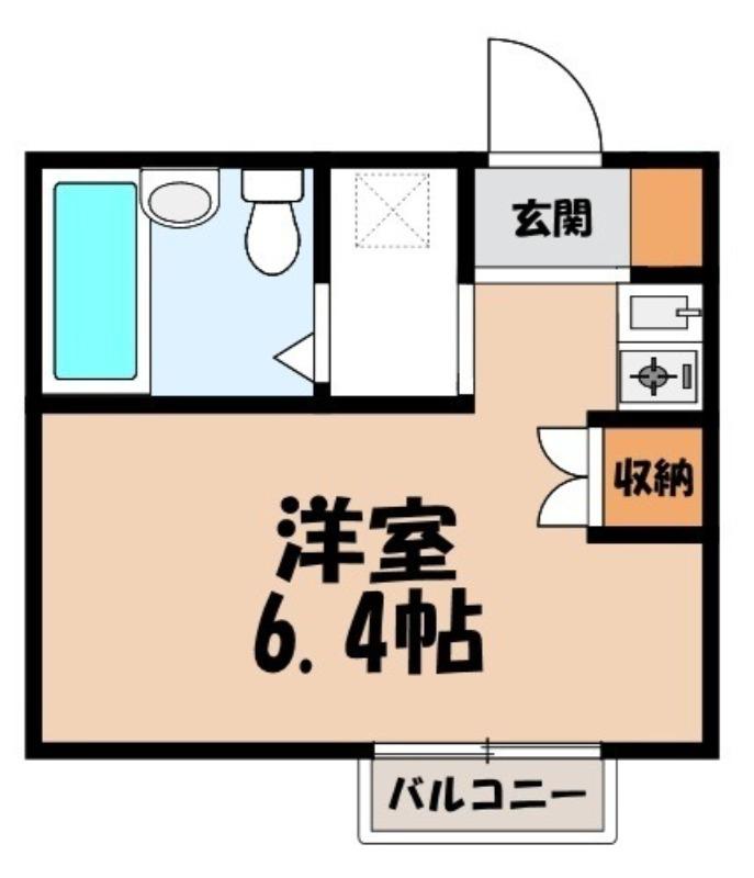 サルーテ熊谷(ワンルーム/4階)の間取り写真