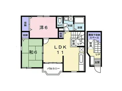 フローフリ-(2LDK/2階)の間取り写真