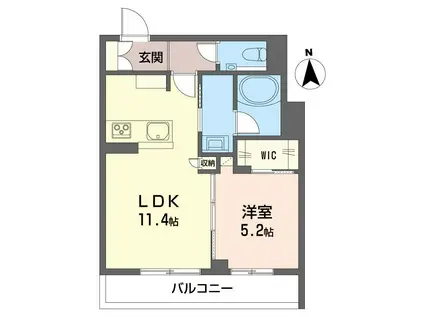 コート ボヌール(1LDK/2階)の間取り写真