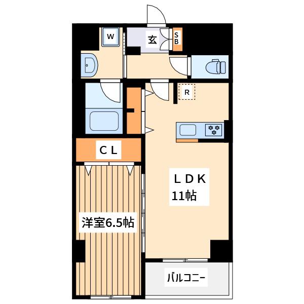 ケーエス 本牧 ストーリー 2(1LDK/1階)の間取り写真