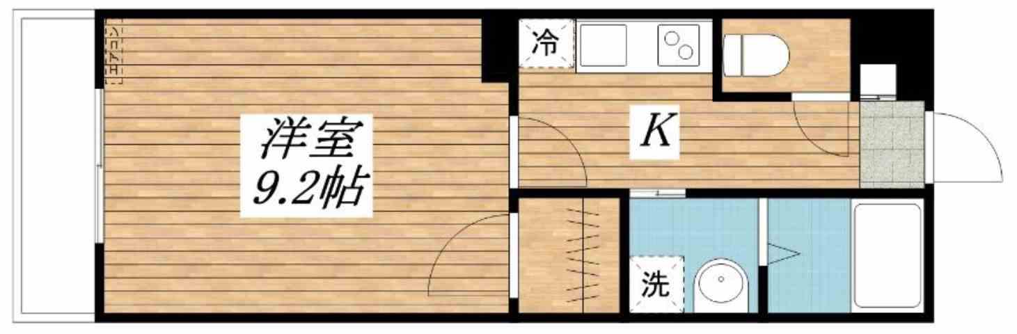 エアリーズ(1K/4階)の間取り写真