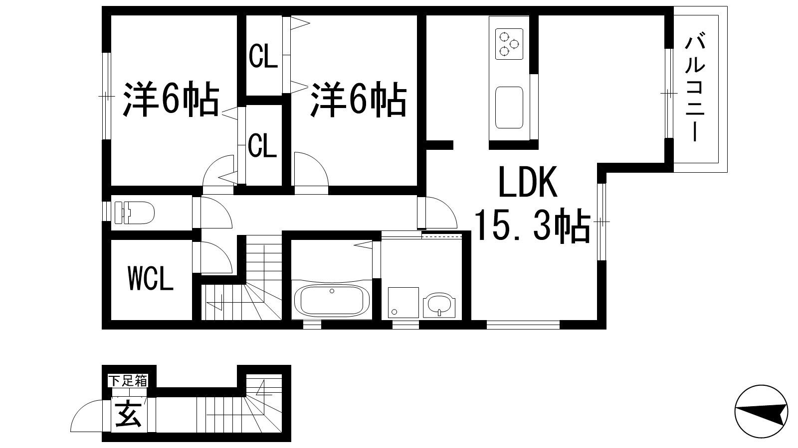 I CUBE PREMIER(2LDK/2階)の間取り写真