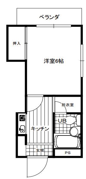 AS戸田(1K/3階)の間取り写真