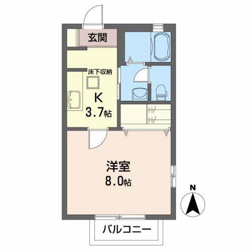 イオーネ・エイト(1K/1階)の間取り写真