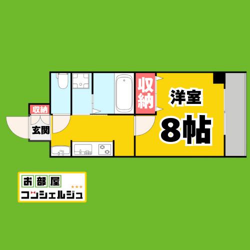 リアライズ沢下町II(1K/6階)の間取り写真