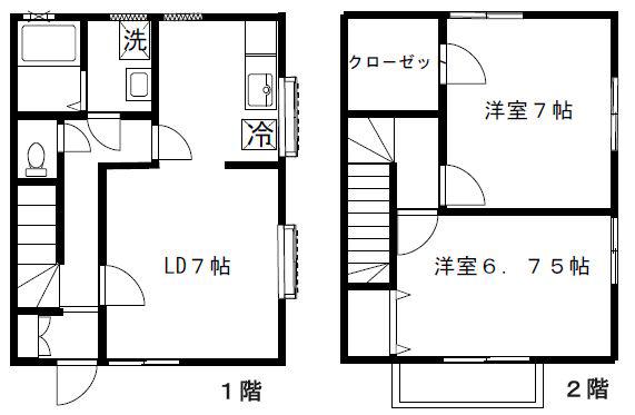ソフィアM(2LDK/2階)の間取り写真