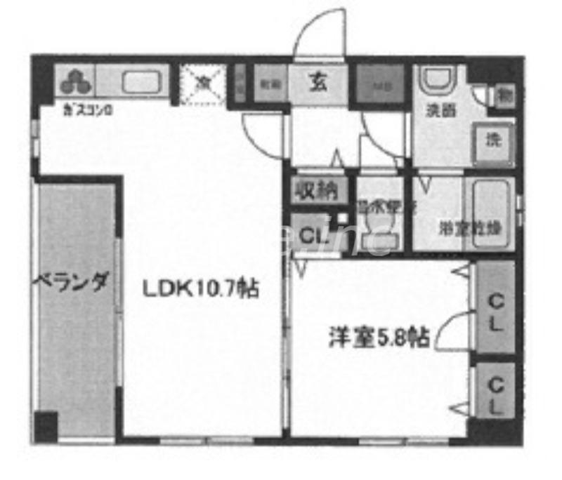シェーンブルン(1LDK/2階)の間取り写真
