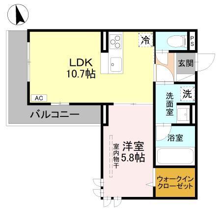 LE LIEN(1LDK/2階)の間取り写真