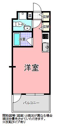 自由が丘ブランシュ(ワンルーム/1階)の間取り写真