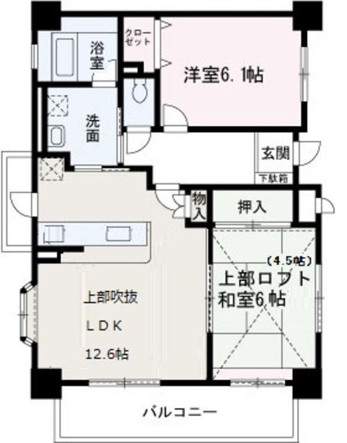 エスポワール マーサ志木(2LDK/3階)の間取り写真