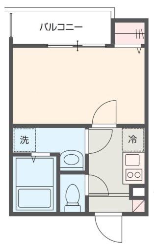 MELDIA三鷹(1K/2階)の間取り写真