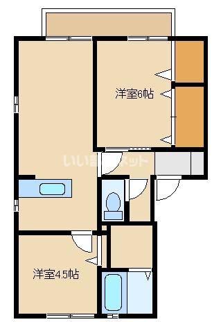 FELIZ(2LDK/1階)の間取り写真