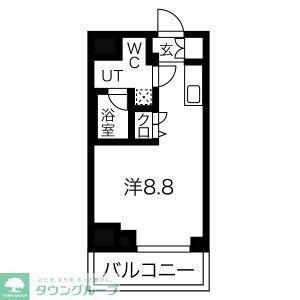 スパシエ アコルデ 横浜(ワンルーム/8階)の間取り写真