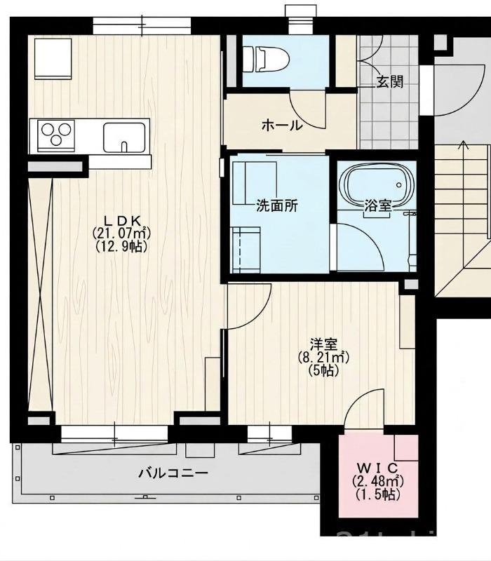 志木テラス(1LDK/2階)の間取り写真