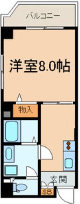 富栄ビル(1K/5階)の間取り写真