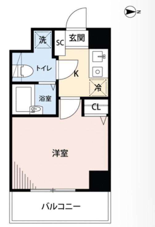 マイナビステイミライエ後楽園フロント(1K/4階)の間取り写真