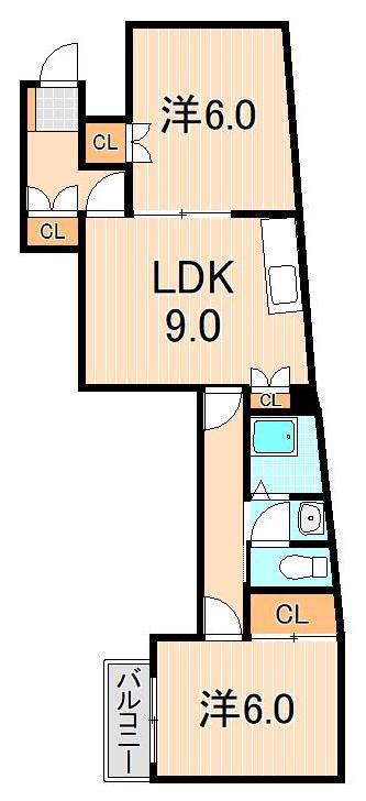 ピア31(2LDK/3階)の間取り写真