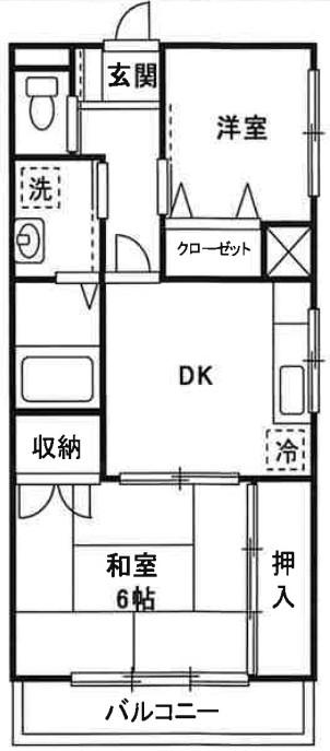 プレシアスムラタ(2DK/2階)の間取り写真
