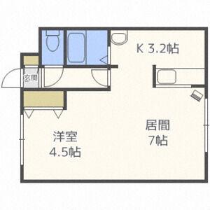 LOMALINDA(1LDK/4階)の間取り写真