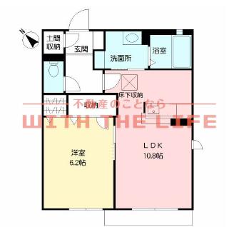 シャトルケイ(1LDK/1階)の間取り写真