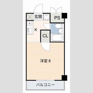 AIコンフォート小豆坂(1K/2階)の間取り写真