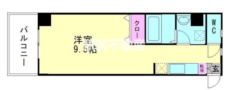 ライフステージ二日市弐番館(ワンルーム/1階)の間取り写真