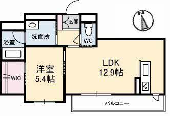 サニーガーデン(1LDK/2階)の間取り写真
