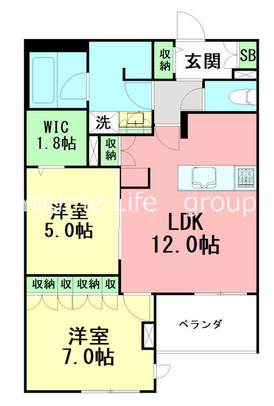 鎌倉静庵(2LDK/2階)の間取り写真