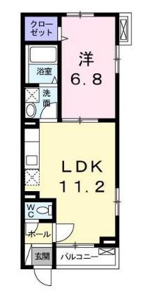リアンM リアンM(1LDK/3階)の間取り写真