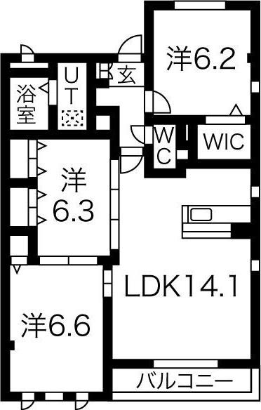 DAISY(3LDK/2階)の間取り写真