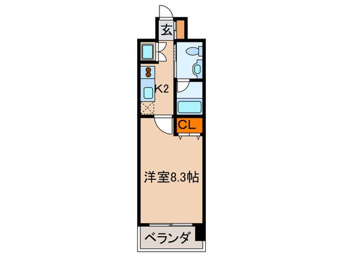 ベラジオ烏丸三条(1K/5階)の間取り写真