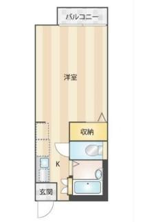 チェリーアベニュー田園調布(1K/2階)の間取り写真