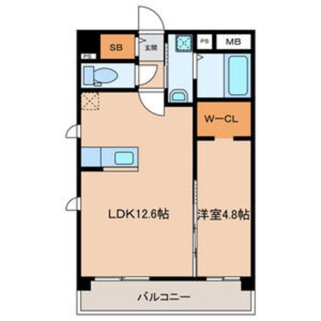 WISTERIA SUITE(1LDK/9階)の間取り写真