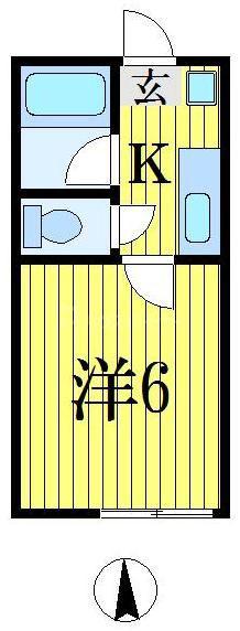 港町ハイリビング壱番館(1K/1階)の間取り写真