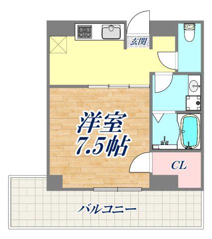 VILLA MARIA(1K/3階)の間取り写真