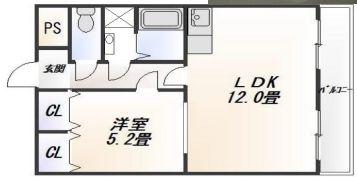 ラポールセッツ(1LDK/2階)の間取り写真