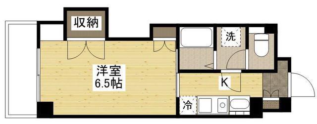 KSB 祇園(1K/3階)の間取り写真